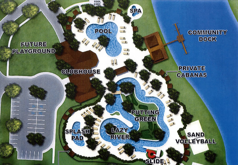 Storey Lake vacation homes resort amenities plan